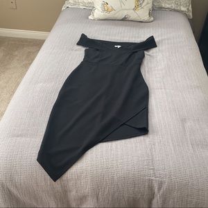 Black asymmetric formal dress